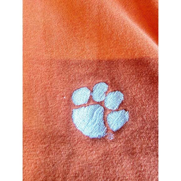 VintageY2K Nike Clemson Tigers Coach Orange Quarter Zip Sweatshirt Men's XL 3264 - Picture 4 of 12